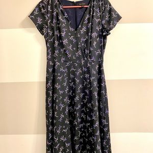 LOFT wrap midi dress size 2